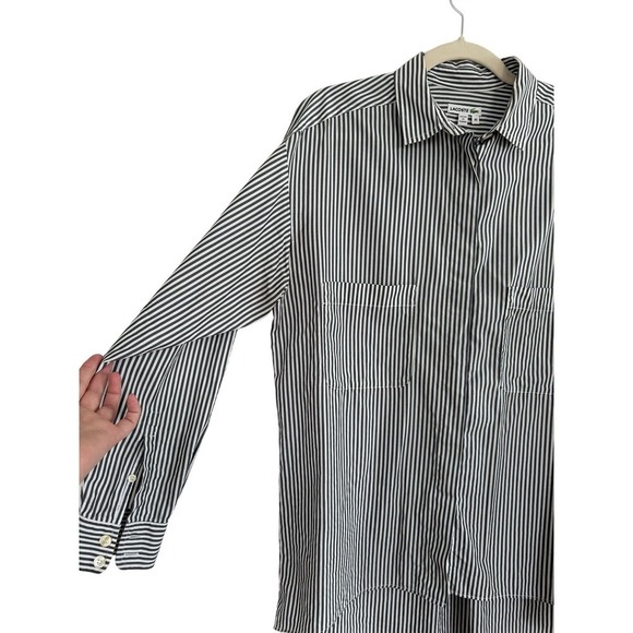Lacoste Cotton Button Down Long Sleeved Shirt Size 40 High Low Hem - Picture 3 of 6